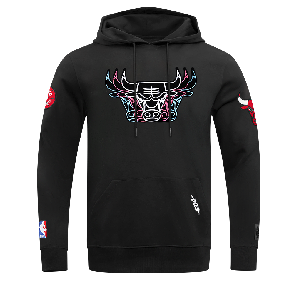 NBA CHICAGO BULLS ECHO LOGO CHANDAIL À CAPUCHON EN MOLLETON POUR HOMME (NOIR)