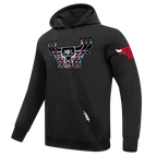 NBA CHICAGO BULLS ECHO LOGO CHANDAIL À CAPUCHON EN MOLLETON POUR HOMME (NOIR)