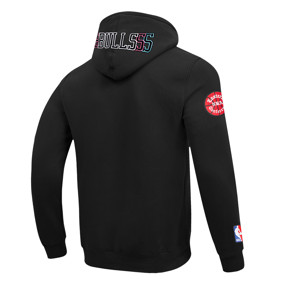 NBA CHICAGO BULLS ECHO LOGO CHANDAIL À CAPUCHON EN MOLLETON POUR HOMME (NOIR)