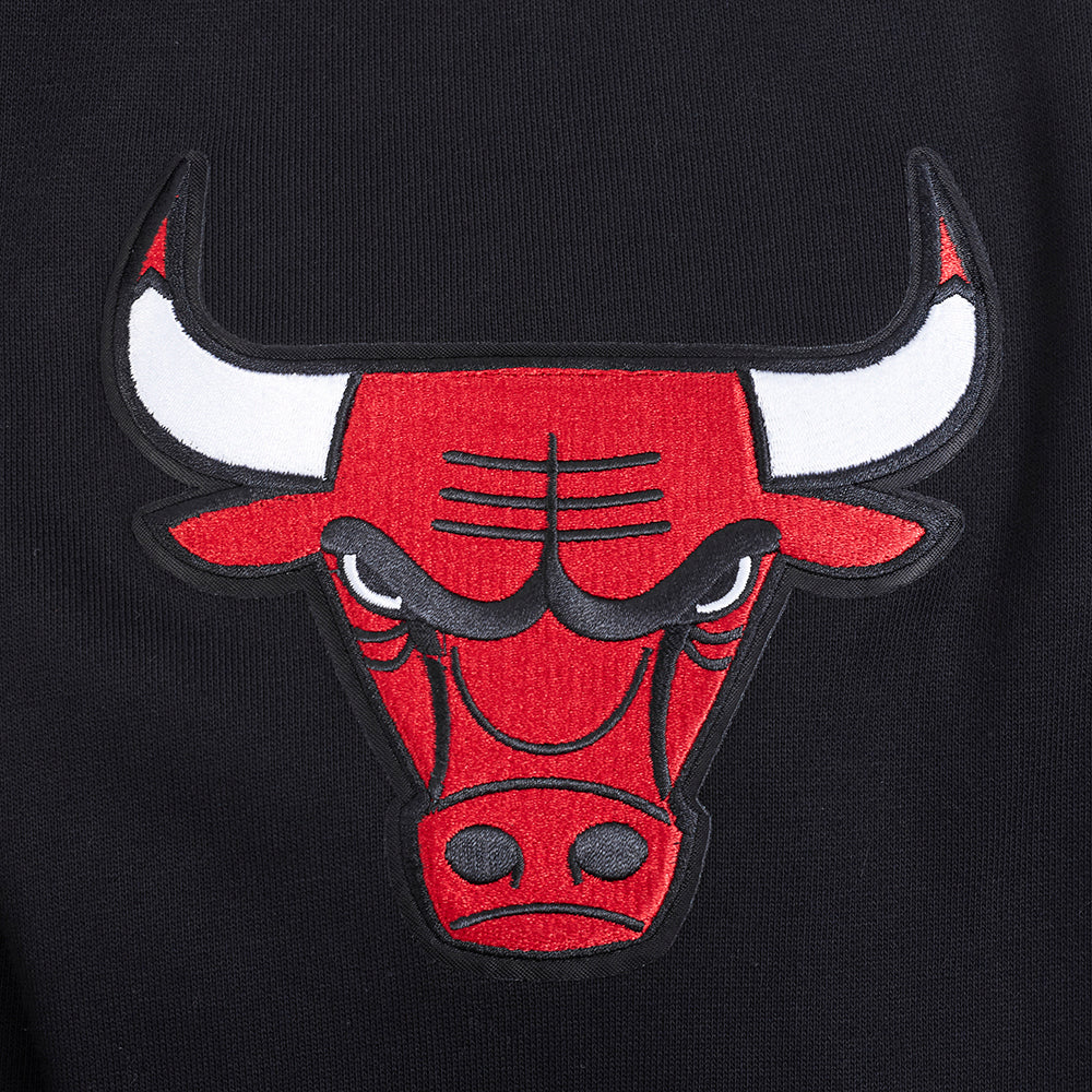 NBA CHICAGO BULLS ECHO LOGO CHANDAIL À CAPUCHON EN MOLLETON POUR HOMME (NOIR)