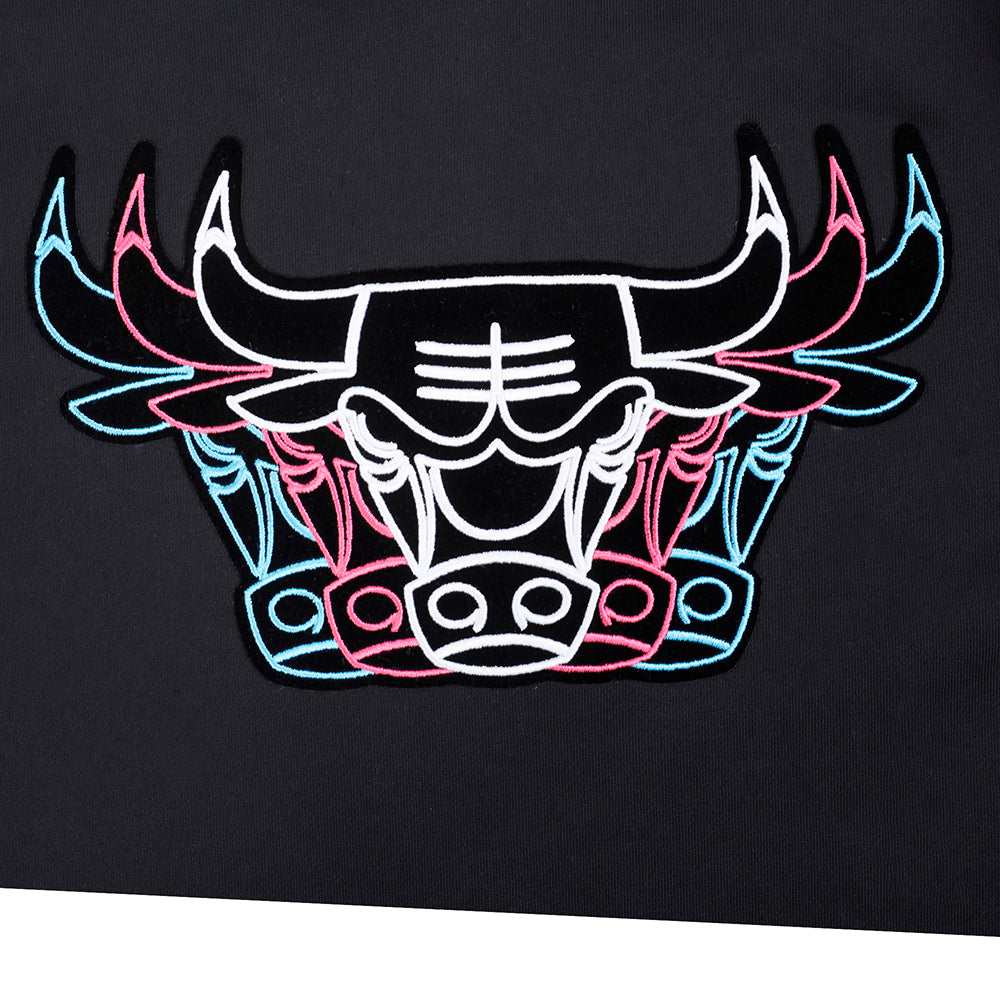 NBA CHICAGO BULLS ECHO LOGO CHANDAIL À CAPUCHON EN MOLLETON POUR HOMME (NOIR)