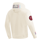 NBA CHICAGO BULLS ECHO LOGO MEN'S FLEECE PULLOVER HOODIE (EGGSHELL)