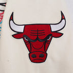 NBA CHICAGO BULLS ECHO LOGO MEN'S FLEECE PULLOVER HOODIE (EGGSHELL)