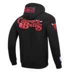 NBA CHICAGO BULLS SOUVENIR MEN'S FLEECE PULLOVER HOODIE (BLACK)