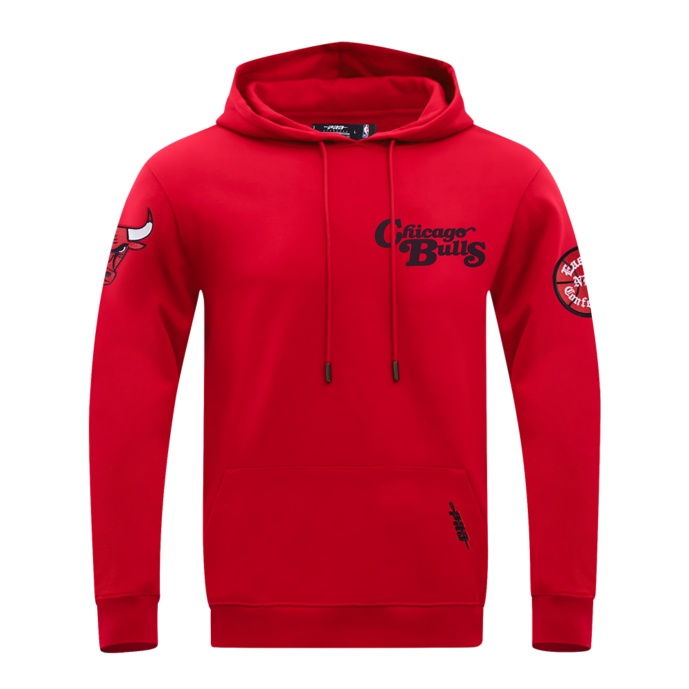 NBA CHICAGO BULLS SOUVENIR CHANDAIL À CAPUCHON EN MOLLETON POUR HOMME (ROUGE)