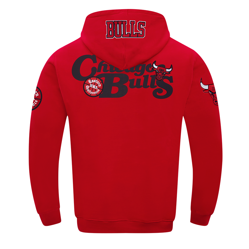 NBA CHICAGO BULLS SOUVENIR CHANDAIL À CAPUCHON EN MOLLETON POUR HOMME (ROUGE)