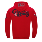 NBA CHICAGO BULLS SOUVENIR CHANDAIL À CAPUCHON EN MOLLETON POUR HOMME (ROUGE)