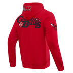 NBA CHICAGO BULLS SOUVENIR CHANDAIL À CAPUCHON EN MOLLETON POUR HOMME (ROUGE)