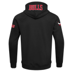 NBA CHICAGO BULLS CLASSIC WIND SUIT CHANDAIL À CAPUCHON TISSÉ À GLISSIÈRE POUR HOMME (NOIR)