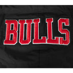 NBA CHICAGO BULLS CLASSIC WIND SUIT CHANDAIL À CAPUCHON TISSÉ À GLISSIÈRE POUR HOMME (NOIR)