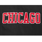 NBA CHICAGO BULLS CLASSIC WIND SUIT CHANDAIL À CAPUCHON TISSÉ À GLISSIÈRE POUR HOMME (NOIR)