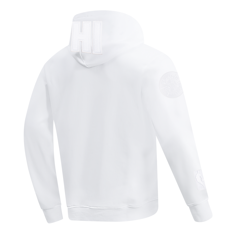 NBA CHICAGO BULLS WHITE OUT CHANDAIL À CAPUCHON EN MAILLE DOUBLE POUR HOMME (BLANC)