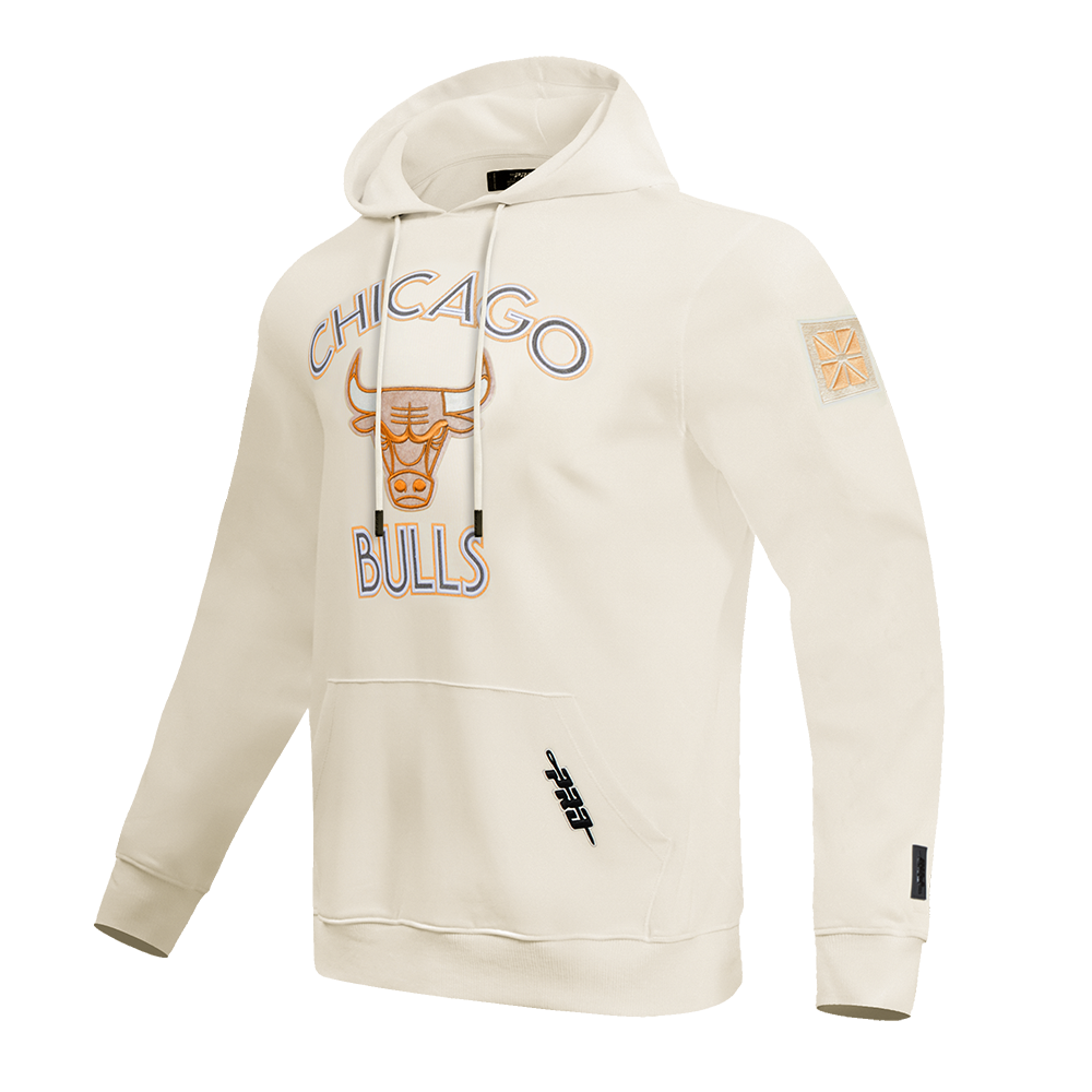 NBA CHICAGO BULLS CITY EDITION 24-25 MEN'S FLEECE PULLOVER HOODIE (EGGSHELL)