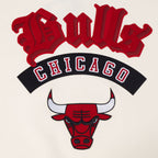 NBA CHICAGO BULLS BEST OF MEN'S DROP SHOULDER FLC CREWNECK (EGGSHELL)