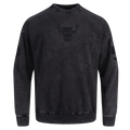 NBA CHICAGO BULLS WASHED CLASSIC CHANDAIL OUATÉ À COL ROND POUR HOMME (NOIR DÉLAVÉ)