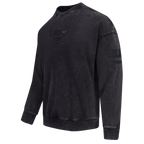 NBA CHICAGO BULLS WASHED CLASSIC CHANDAIL OUATÉ À COL ROND POUR HOMME (NOIR DÉLAVÉ)