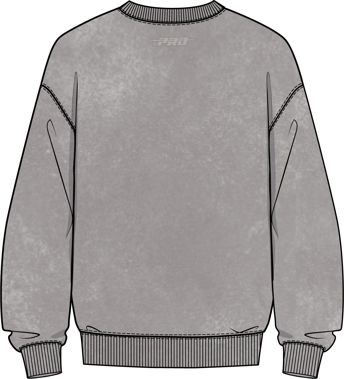 NBA CHICAGO BULLS WASHED CLASSIC MEN'S ENZYME WASH DROP SHOULDER FT CREWNECK (WASHED WARM SLATE)