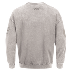 NBA CHICAGO BULLS WASHED CLASSIC MEN'S ENZYME WASH DROP SHOULDER FT CREWNECK (WASHED WARM SLATE)