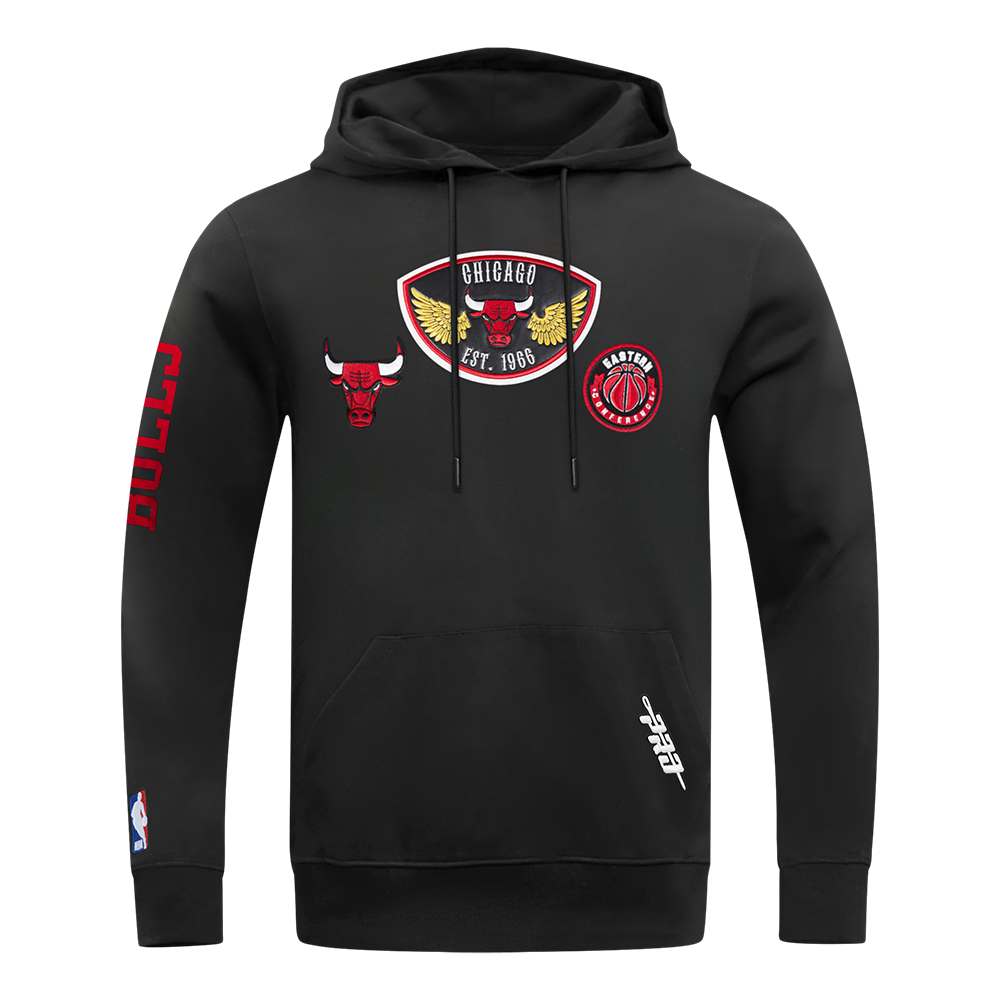 NBA CHICAGO BULLS BORN FOR SPORT MEN'S FLC PO HOODIE (BLACK)