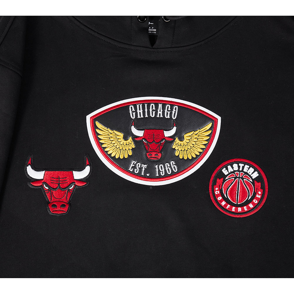 NBA CHICAGO BULLS BORN FOR SPORT MEN'S FLC PO HOODIE (BLACK)