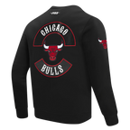 NBA CHICAGO BULLS BORN FOR SPORT CHANDAIL À COL ROND EN MOLLETON POUR HOMME (NOIR)