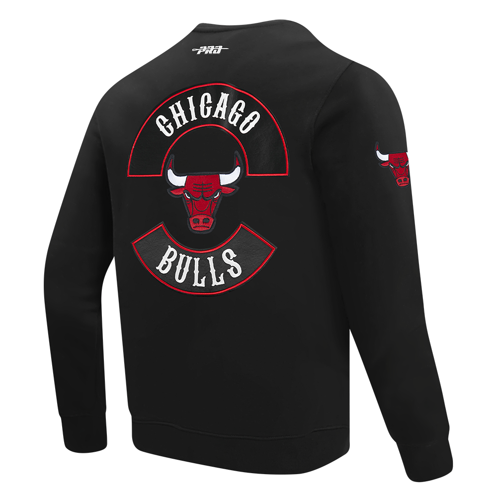 NBA CHICAGO BULLS BORN FOR SPORT CHANDAIL À COL ROND EN MOLLETON POUR HOMME (NOIR)