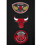 NBA CHICAGO BULLS BORN FOR SPORT CHANDAIL À COL ROND EN MOLLETON POUR HOMME (NOIR)