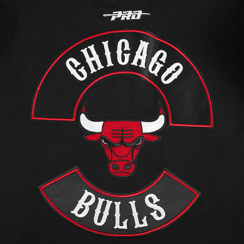 NBA CHICAGO BULLS BORN FOR SPORT CHANDAIL À COL ROND EN MOLLETON POUR HOMME (NOIR)