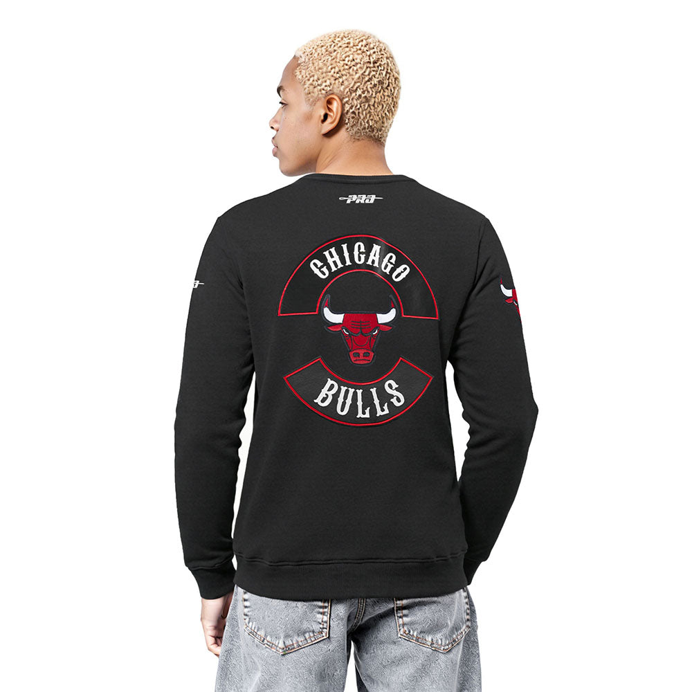 NBA CHICAGO BULLS BORN FOR SPORT CHANDAIL À COL ROND EN MOLLETON POUR HOMME (NOIR)