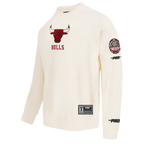 NBA CHICAGO BULLS MODERN ORIGINALS MEN'S FLC CREWNECK (EGGSHELL)