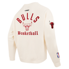 NBA CHICAGO BULLS MODERN ORIGINALS MEN'S FLC CREWNECK (EGGSHELL)
