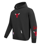 NBA CHICAGO BULLS LIVING LARGE MEN'S DROP SHOULDER FLC PO HOODIE (BLACK)