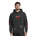 NBA CHICAGO BULLS LIVING LARGE MEN'S DROP SHOULDER FLC PO HOODIE (BLACK)