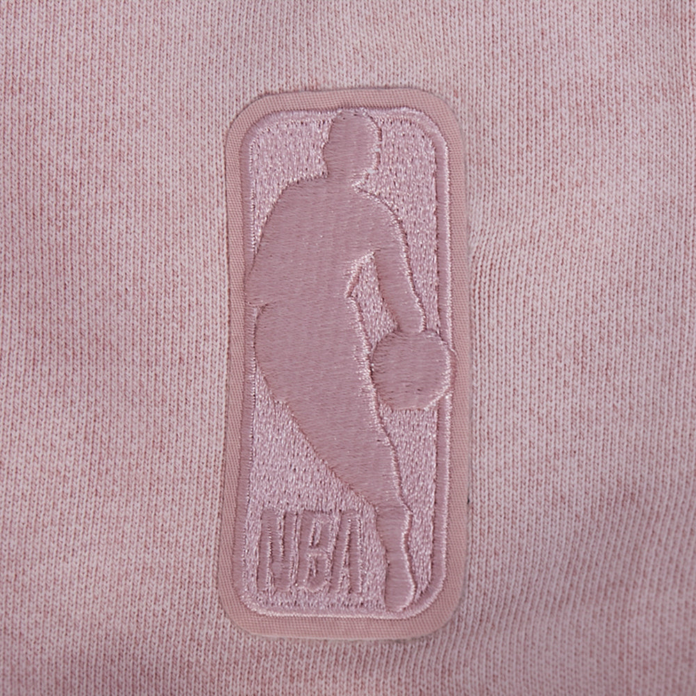 NBA CHICAGO BULLS STREET TEAM CHANDAIL À COL ROND À ÉPAULES TOMBANTES EN MOLLETON FRANÇAIS LAVÉ À L'ENZYME POUR HOMME (MAUVE DÉLAVÉ)