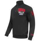NBA CHICAGO BULLS CITY ARCH MEN'S FLC 1/4 ZIP (BLACK)