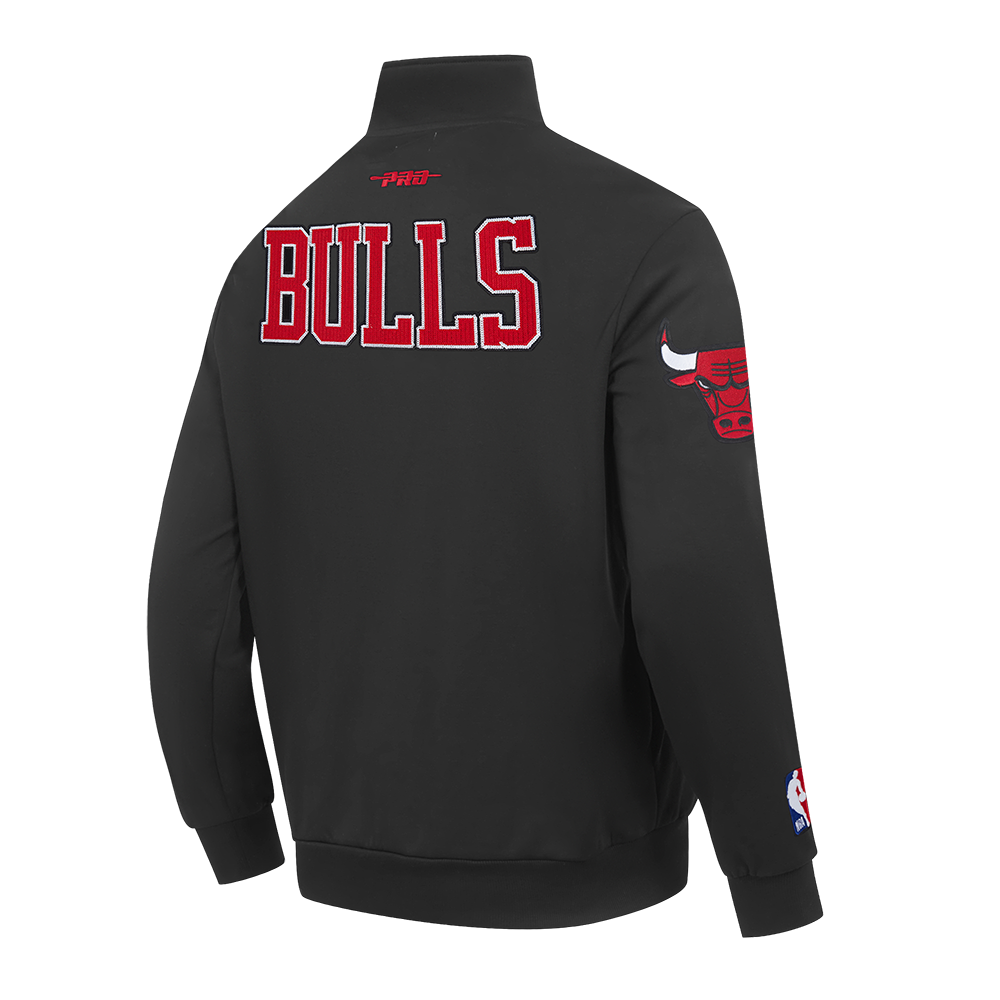 NBA CHICAGO BULLS CITY ARCH MEN'S FLC 1/4 ZIP (BLACK)