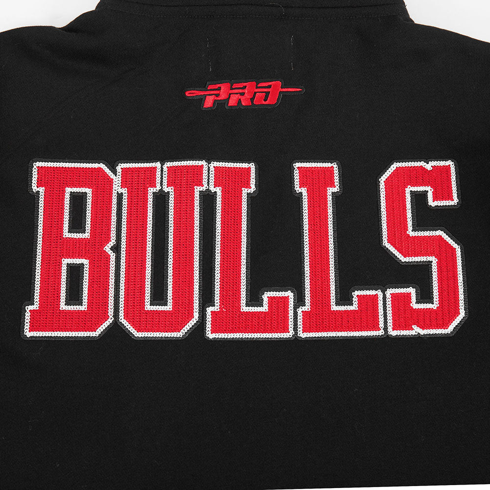 NBA CHICAGO BULLS CITY ARCH MEN'S FLC 1/4 ZIP (BLACK)