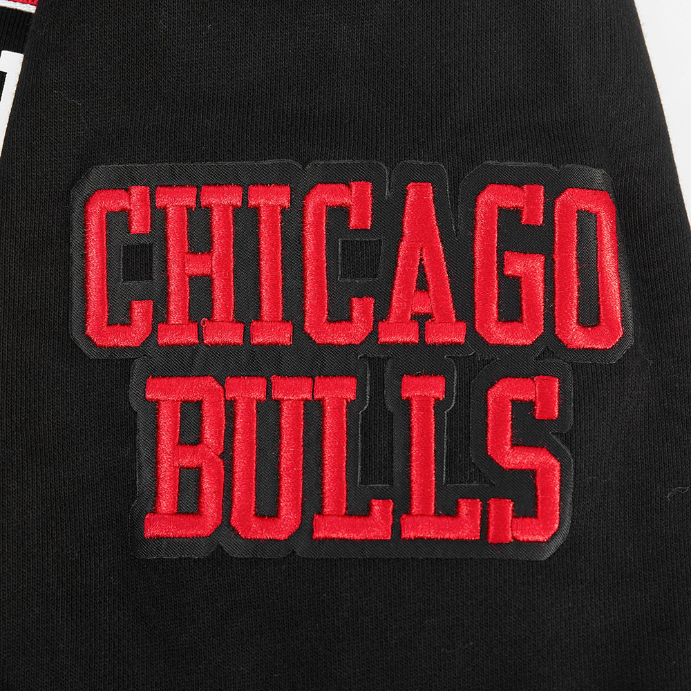 NBA CHICAGO BULLS CITY ARCH MEN'S FLC 1/4 ZIP (BLACK)