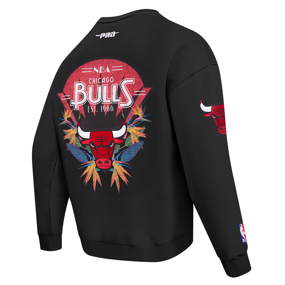 NBA CHICAGO BULLS PARADISE CHANDAIL OUATÉ À COL ROND POUR HOMME (NOIR)