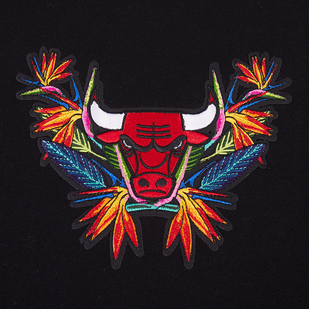 NBA CHICAGO BULLS PARADISE CHANDAIL OUATÉ À COL ROND POUR HOMME (NOIR)