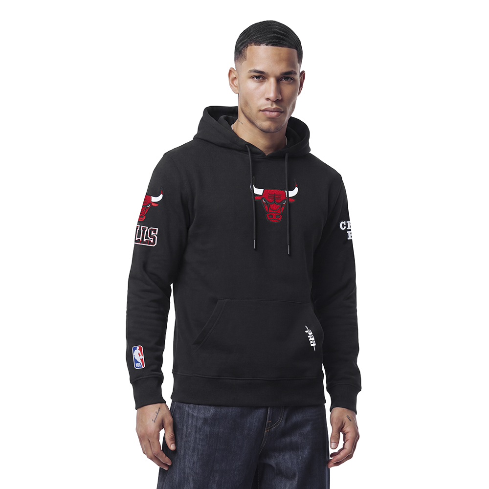 NBA CHICAGO BULLS CLASSIC CHENILLE MEN'S SWEATSHIRT (BLACK)