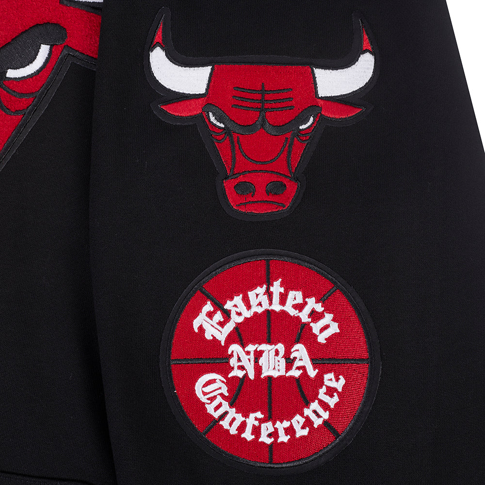NBA CHICAGO BULLS RETRO CLASSICS MEN'S SWEATSHIRT (BLACK/RED/BLACK)