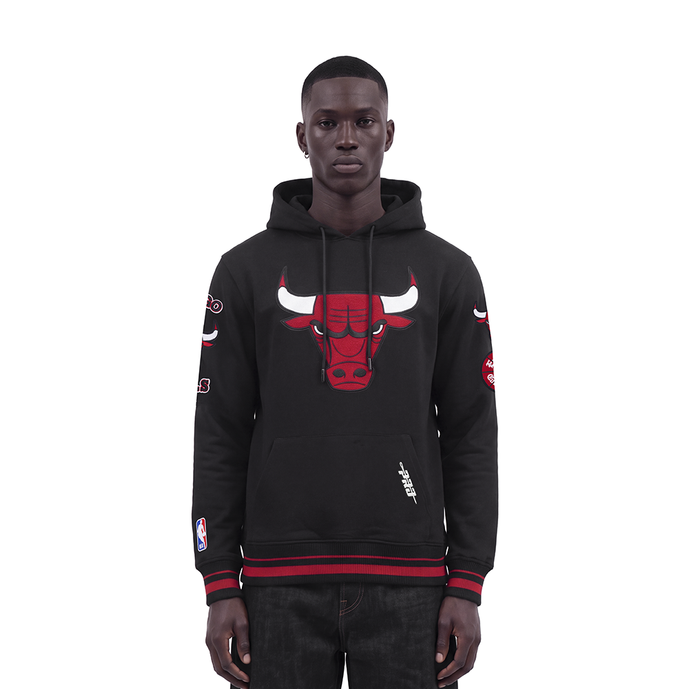 NBA CHICAGO BULLS RETRO CLASSICS MEN'S SWEATSHIRT (BLACK/RED/BLACK)
