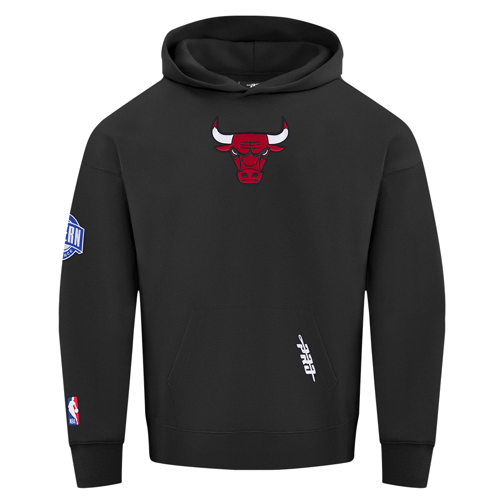 NBA CHICAGO BULLS PLAYBACK MEN'S PULL OVER HOODIE (BLACK)