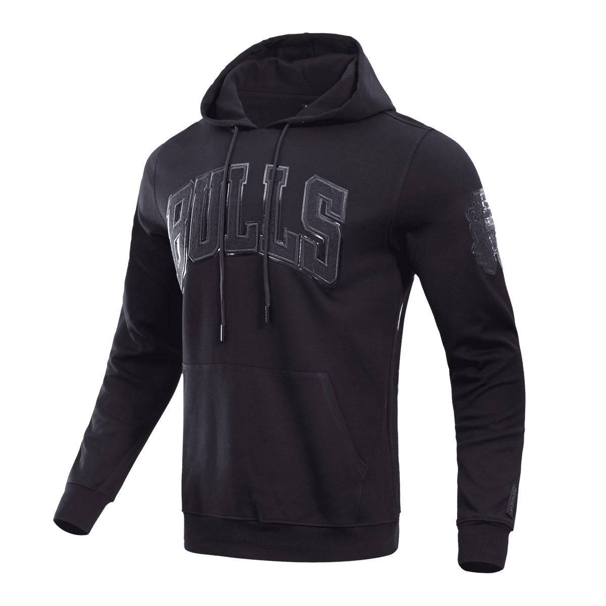 NBA CHICAGO BULLS TRIPLE BLACK LOGO HOODIE (BLACK)