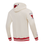 NBA CHICAGO BULLS RETRO CLASSIC CHANDAIL À CAPUCHON POUR HOMME (COQUILLE D'ŒUF/ROUGE)