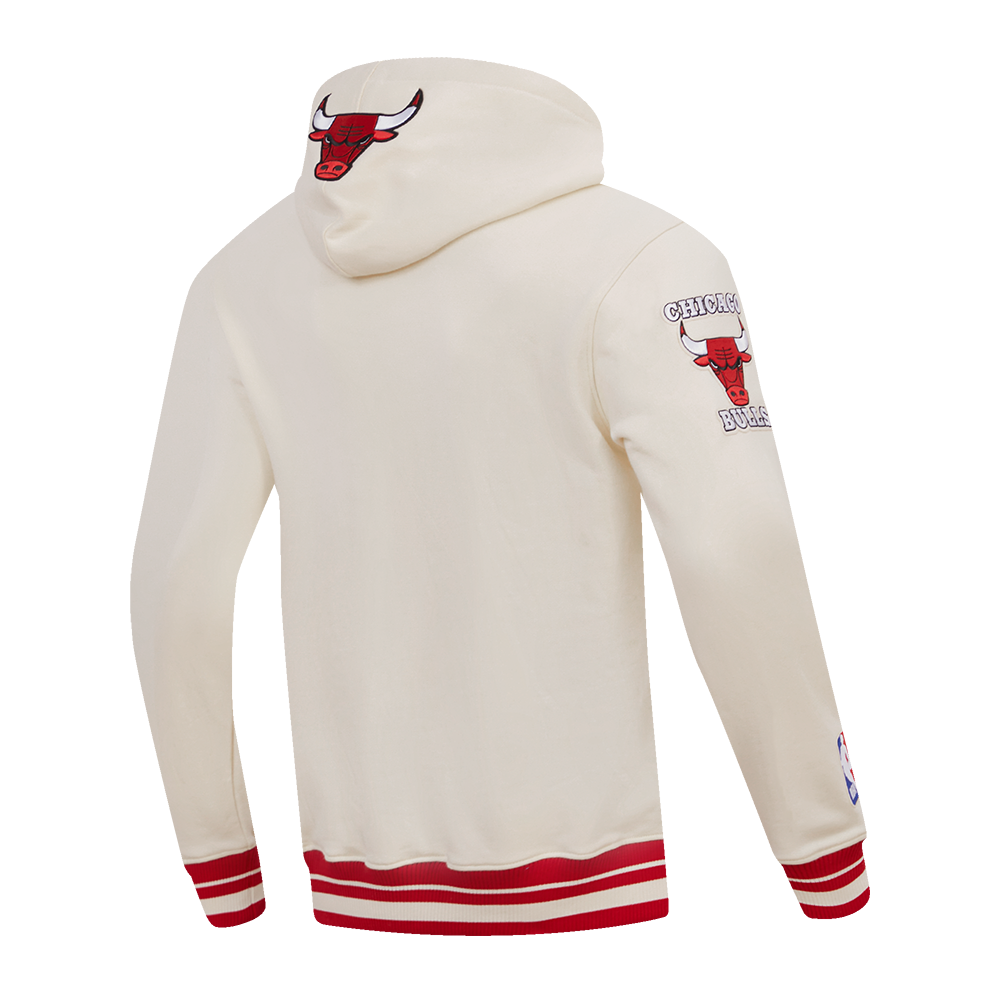 NBA CHICAGO BULLS RETRO CLASSIC CHANDAIL À CAPUCHON POUR HOMME (COQUILLE D'ŒUF/ROUGE)