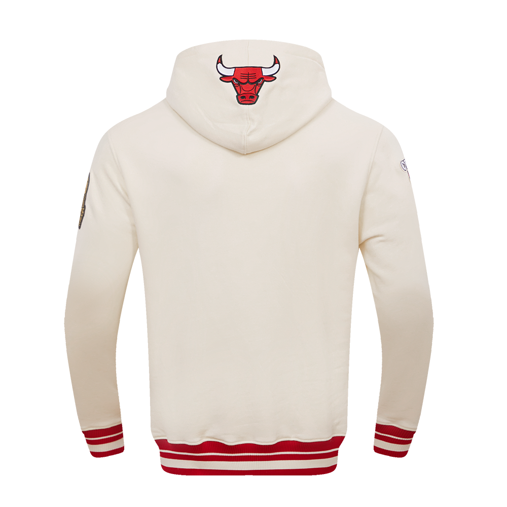 NBA CHICAGO BULLS RETRO CLASSIC CHANDAIL À CAPUCHON POUR HOMME (COQUILLE D'ŒUF/ROUGE)