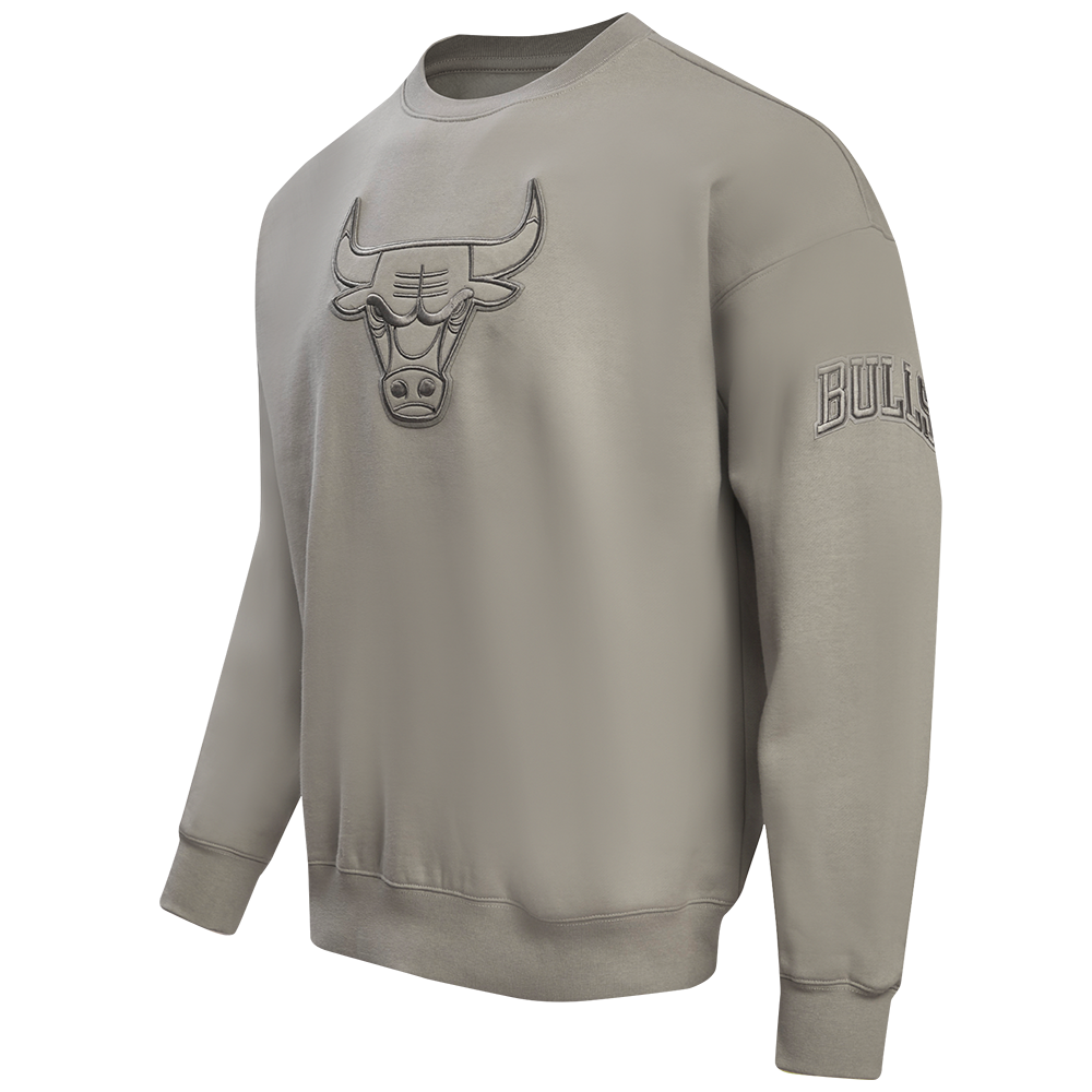 NBA CHICAGO BULLS NEUTRAL DROP SHOULDER MEN'S CREWNECK (TAUPE)