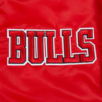 NBA CHICAGO BULLS SOUVENIR BLOUSON EN SATIN POUR HOMME (ROUGE)